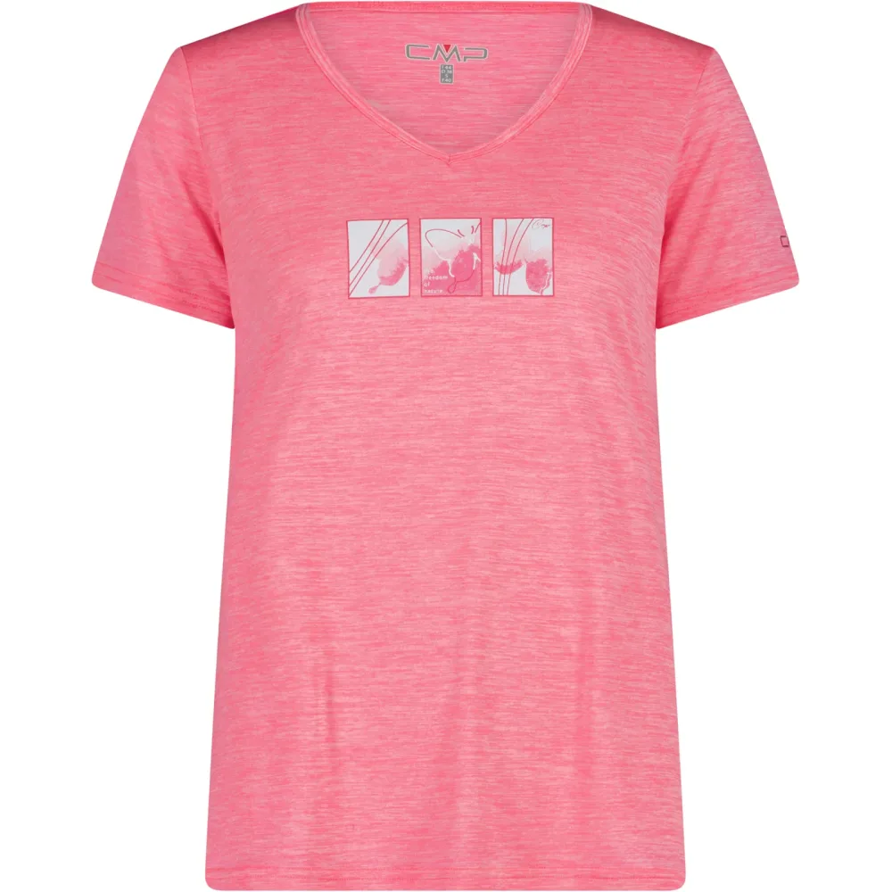 CMP Damen Melange Print T-Shirt