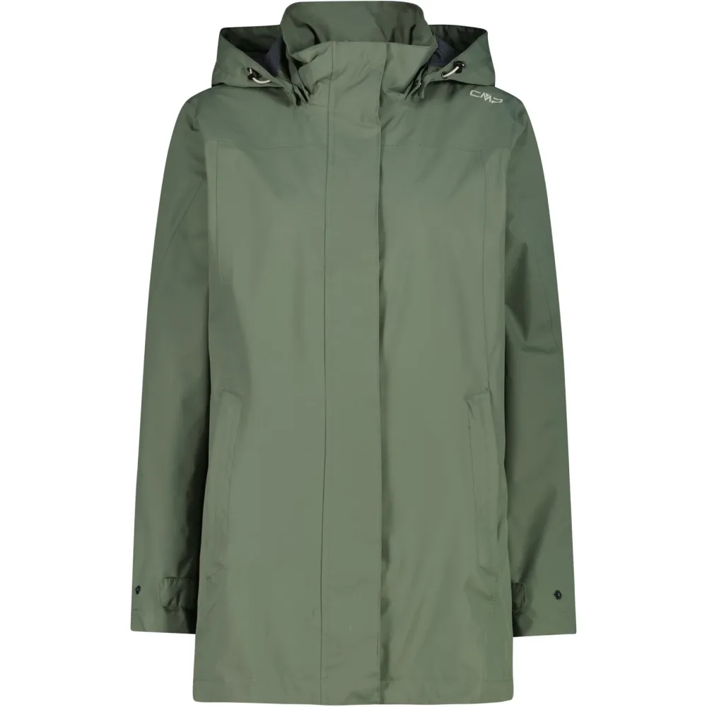 CMP Damen Rain Hoodie Button Jacke