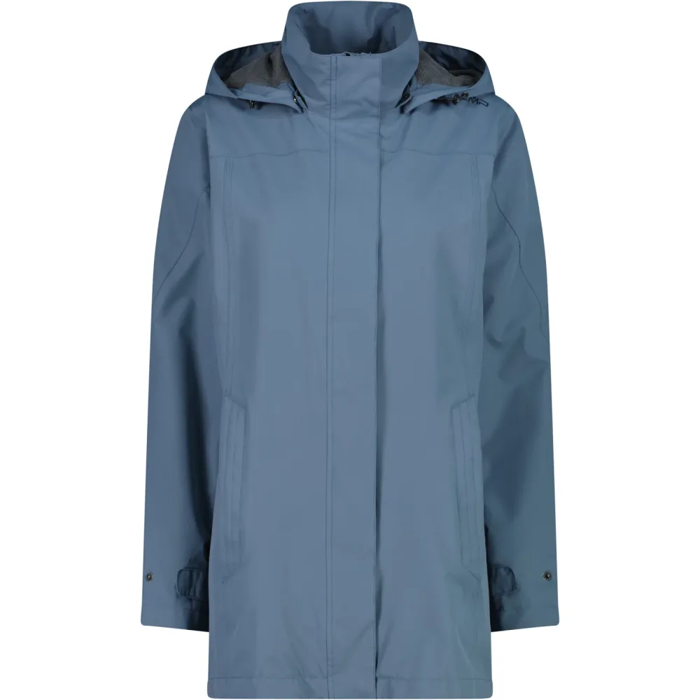 CMP Damen Rain Hoodie Button Jacke