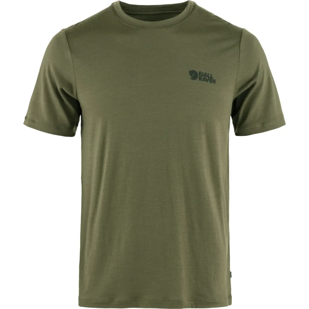 Fjällräven Herren Abisko Wool Logo T-Shirt