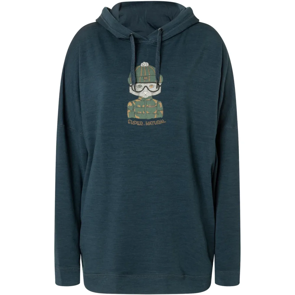 Super.Natural Damen Snow Cat Hoodie