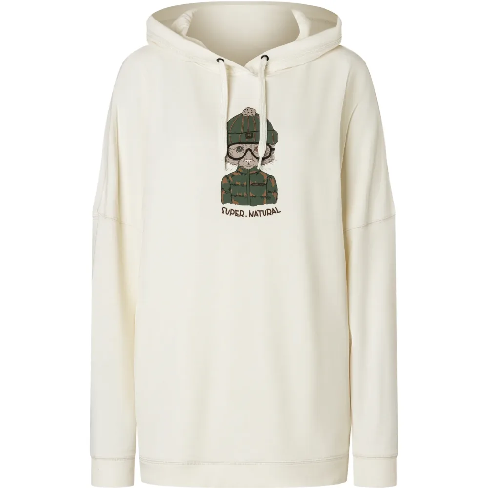 Super.Natural Damen Snow Cat Hoodie