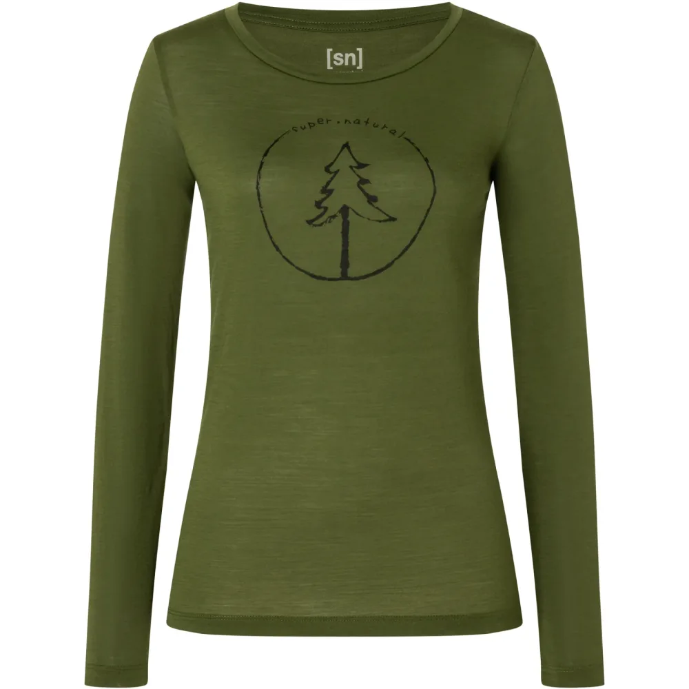 Super.Natural Damen Bubble Tree Longsleeve