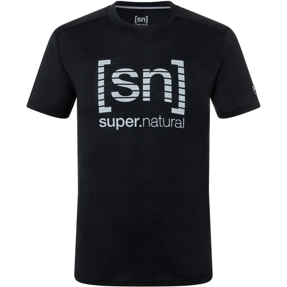 Super.Natural Herren Grid Logo T-Shirt