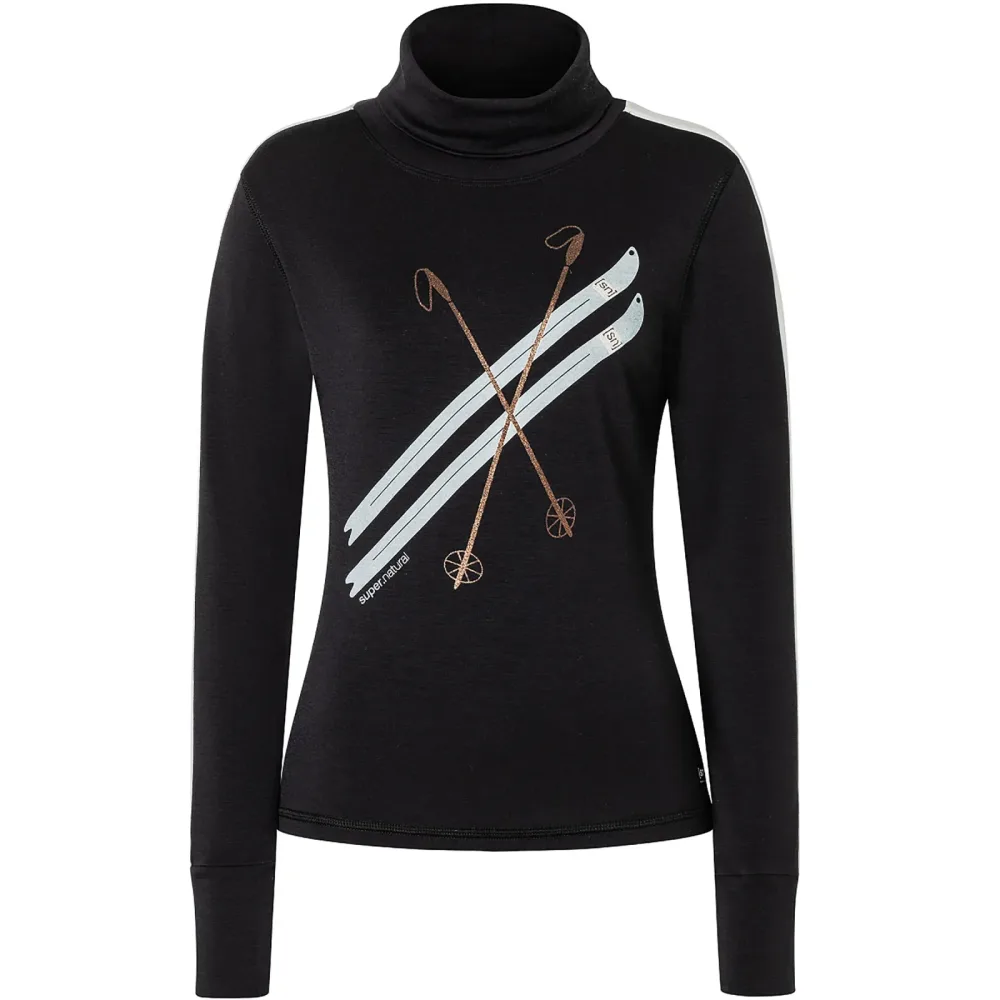 Super.Natural Damen Kryssede Ski Roll Neck Pullover