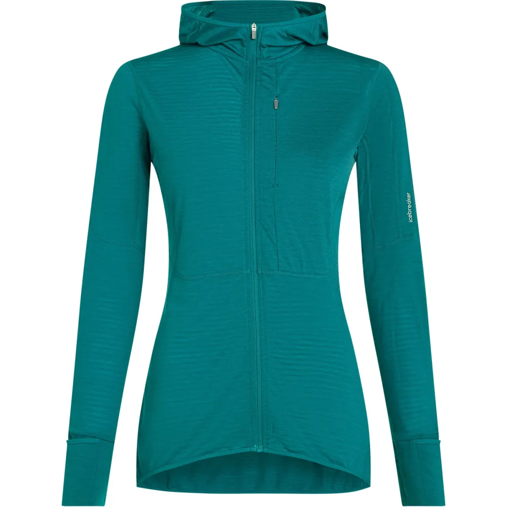 Icebreaker Damen 200 Realfleece Descender Hoodie Jacke