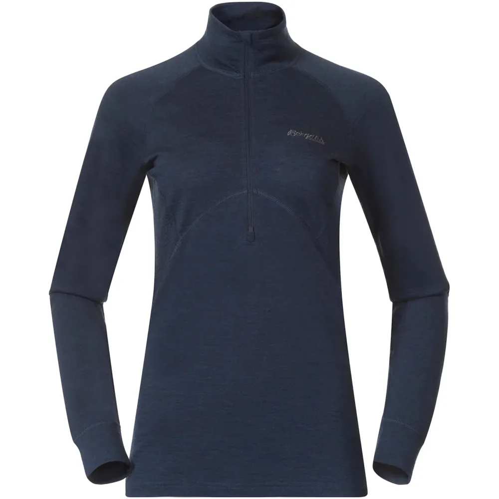Bergans Damen Inner:Pure Merino Half Zip Longsleeve
