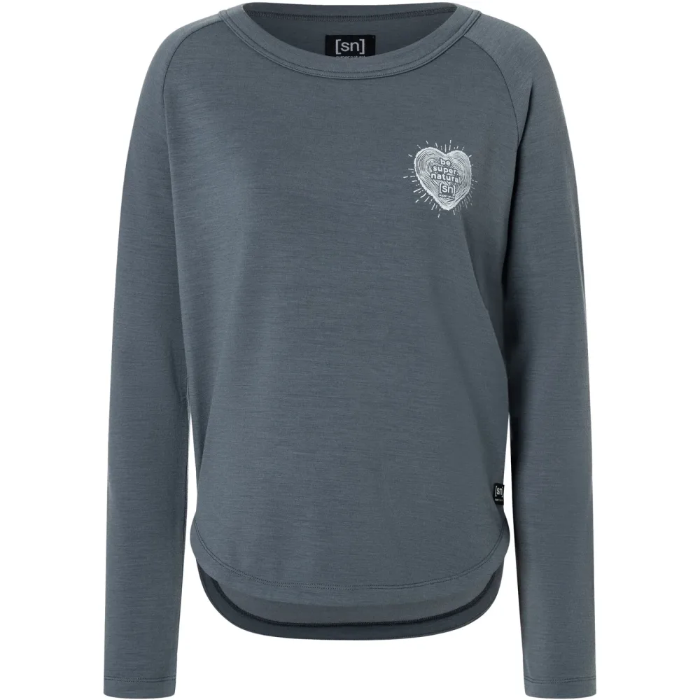 Super.Natural Damen Little Heartwood Crew Pullover