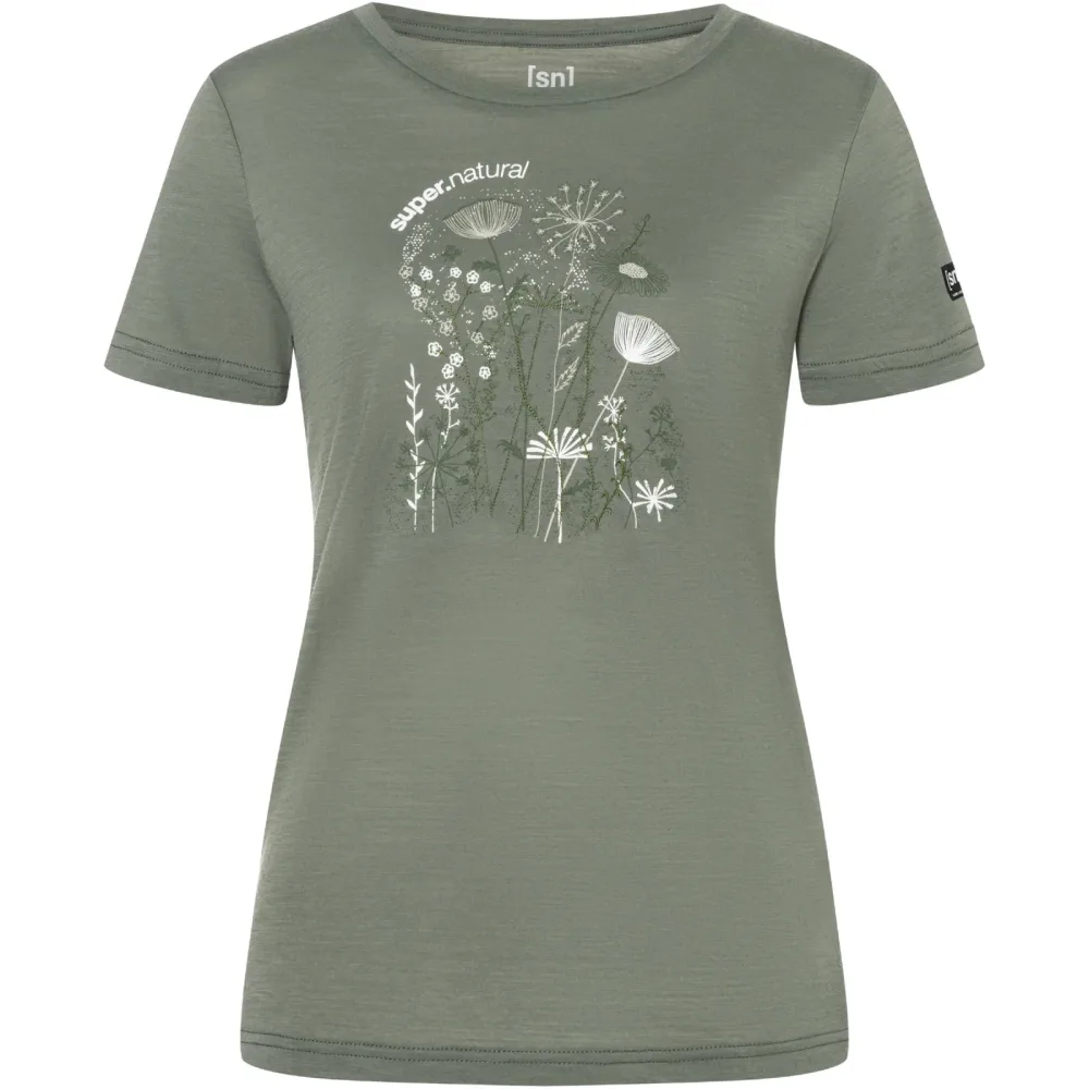 Super.Natural Damen Rock Flowers T-Shirt