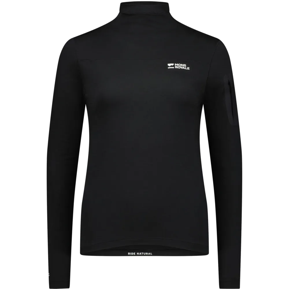 Mons Royale Damen Diversion Merino Mock Neck Longsleeve
