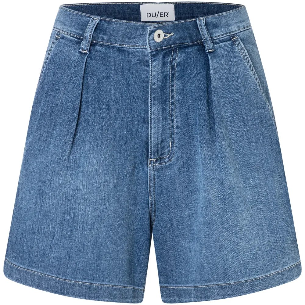 Duer Damen Performance Denim Lite Pleated Shorts