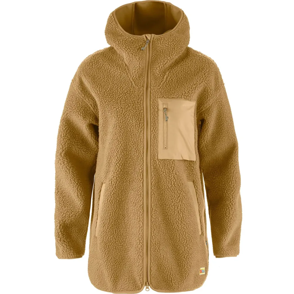 Fjällräven Damen Vardag Pile Fleece Long Jacke