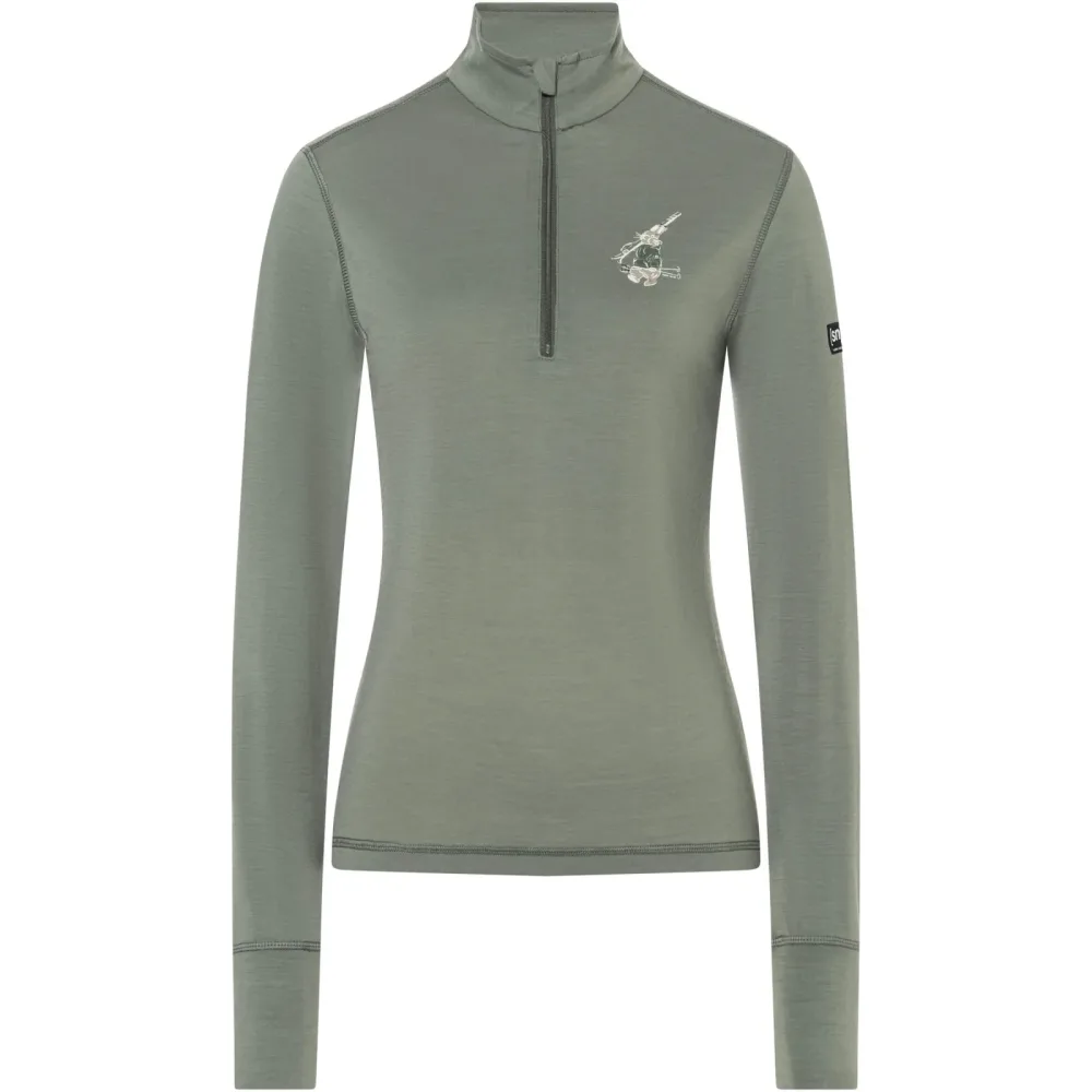 Super.Natural Damen Tundra175 Zip 1/4 Bunny Longsleeve