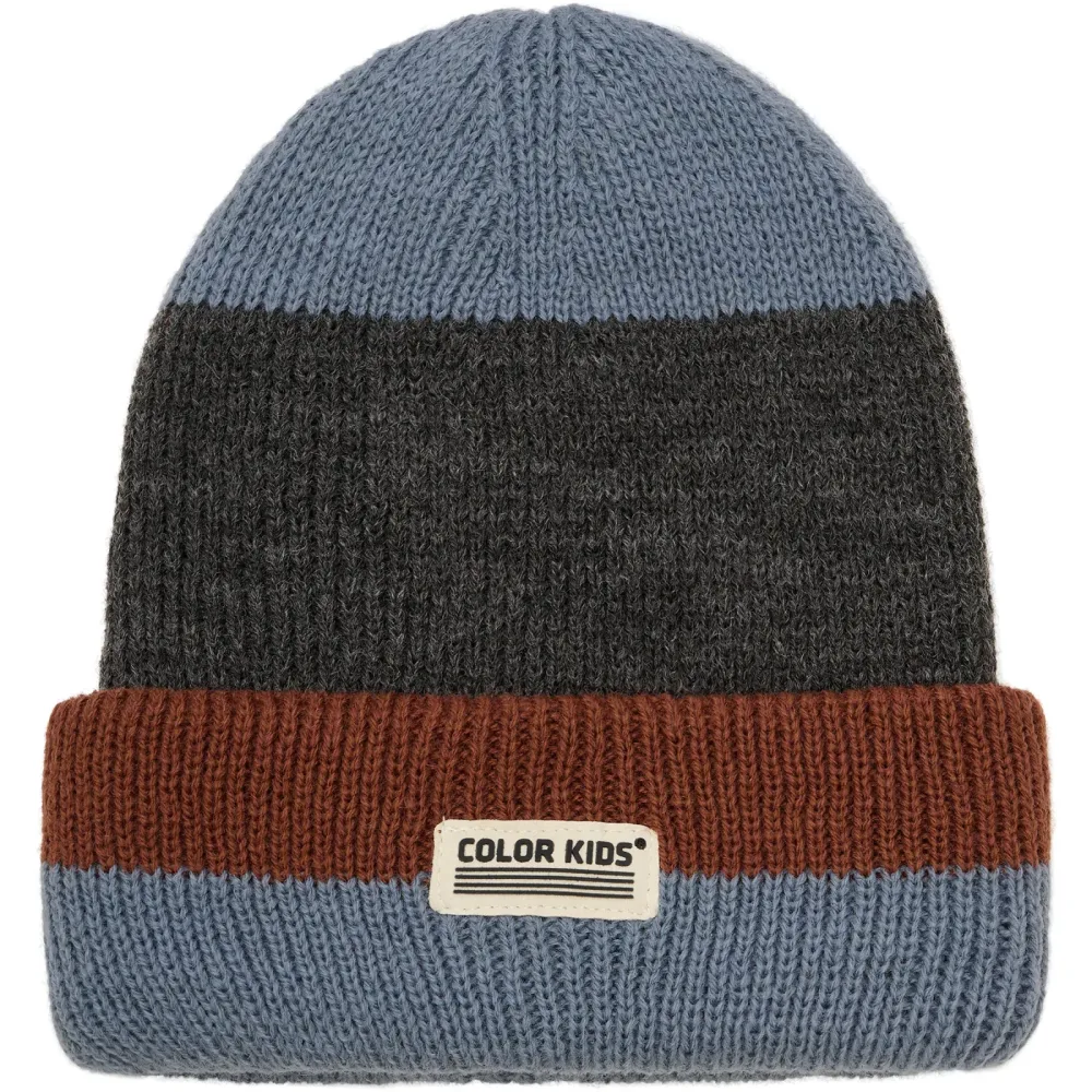 Color Kids Kinder Wool & Contrast Mütze