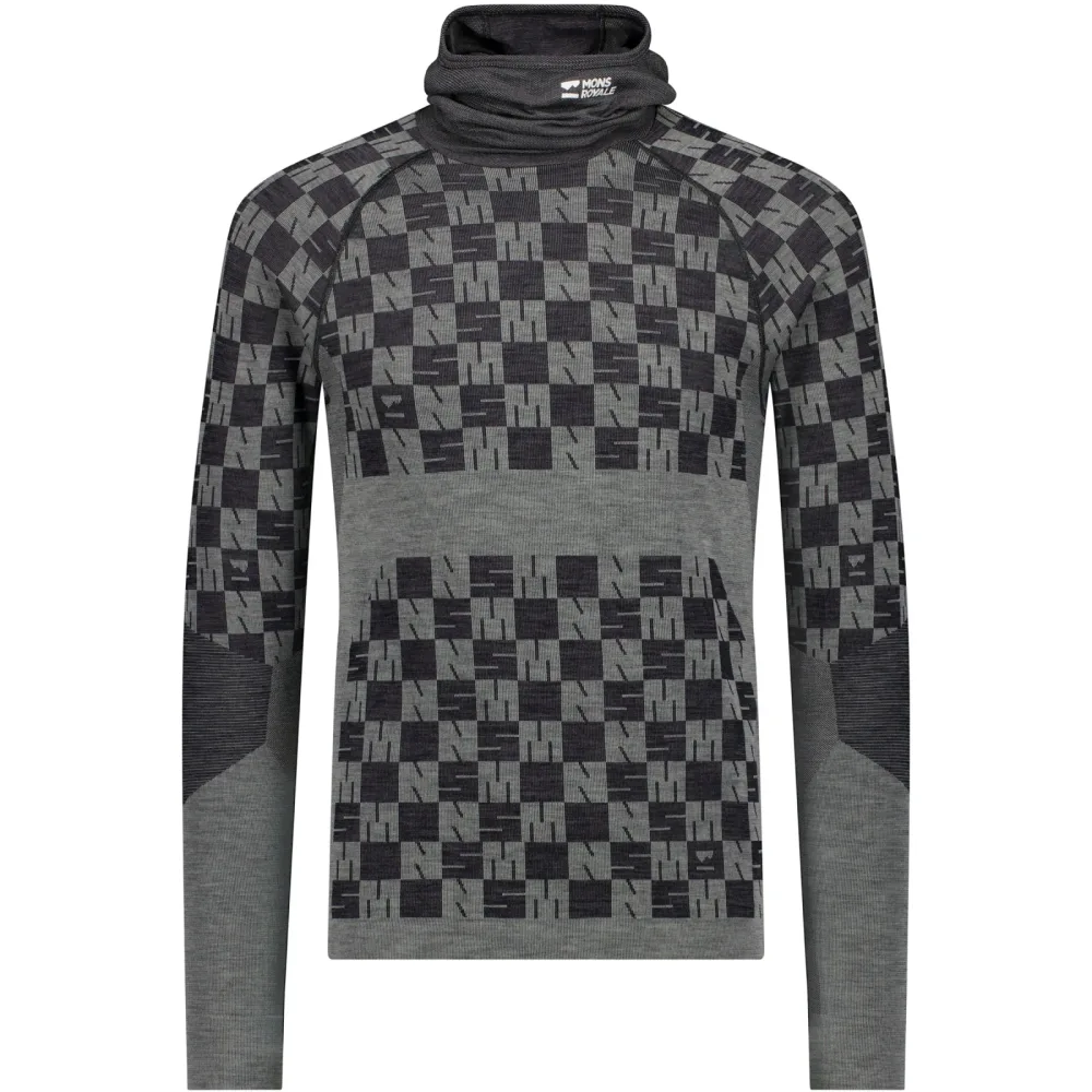 Mons Royale Herren Ascender Merino Seamless Hoodie Longsleeve