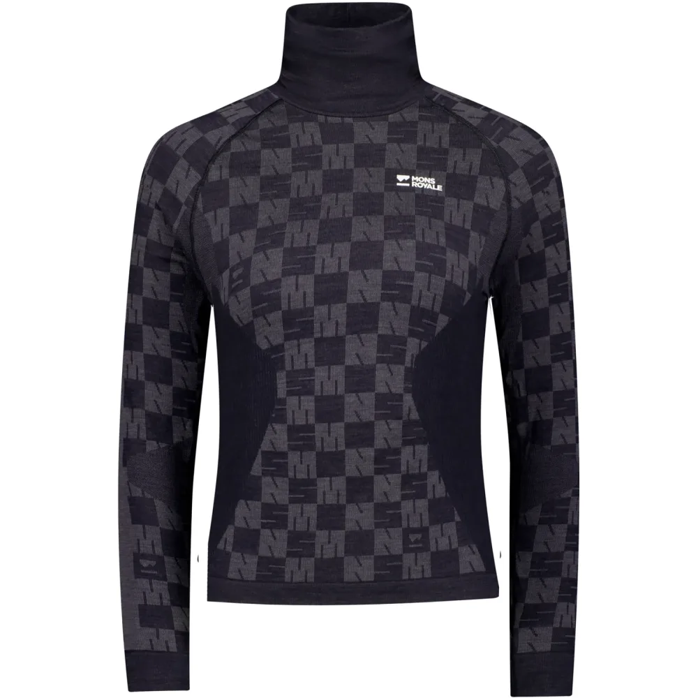 Mons Royale Damen Ascender Merino Seamless Mock Longsleeve