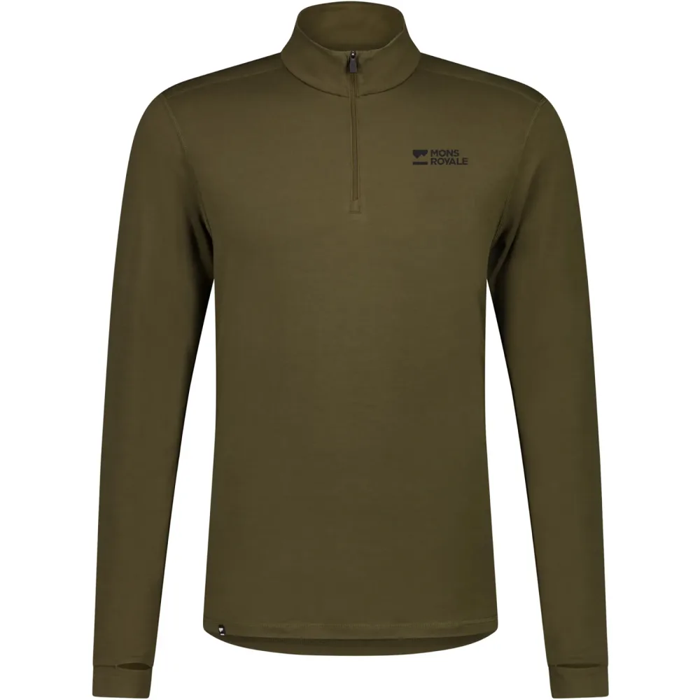 Mons Royale Herren Cascade Merino 1/4 Zip Longsleeve