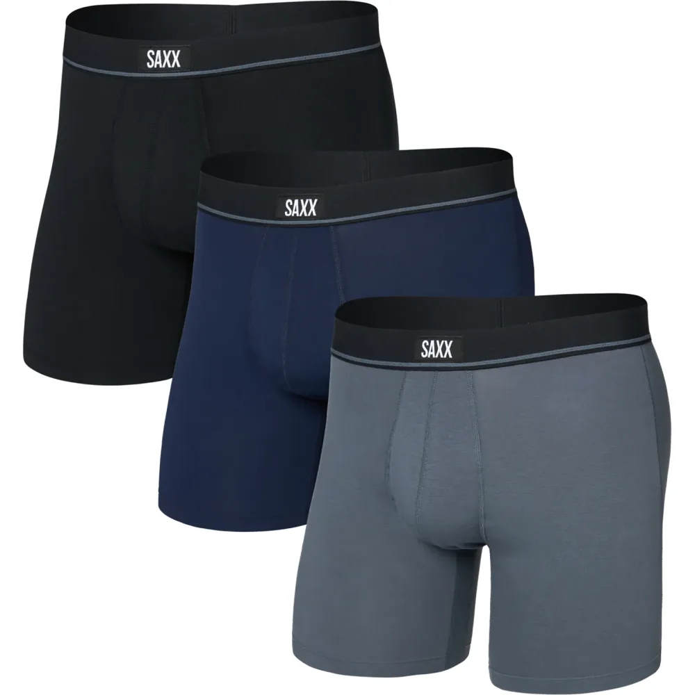 Saxx Underwear Herren Essential Cotton Brief Fly 3er Pack Boxer