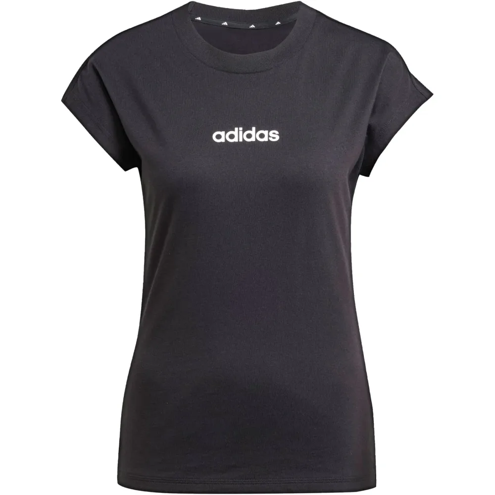 adidas Damen Essentials Linear Cotton T-Shirt