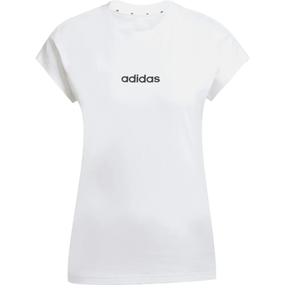 adidas Damen Essentials Linear Cotton T-Shirt