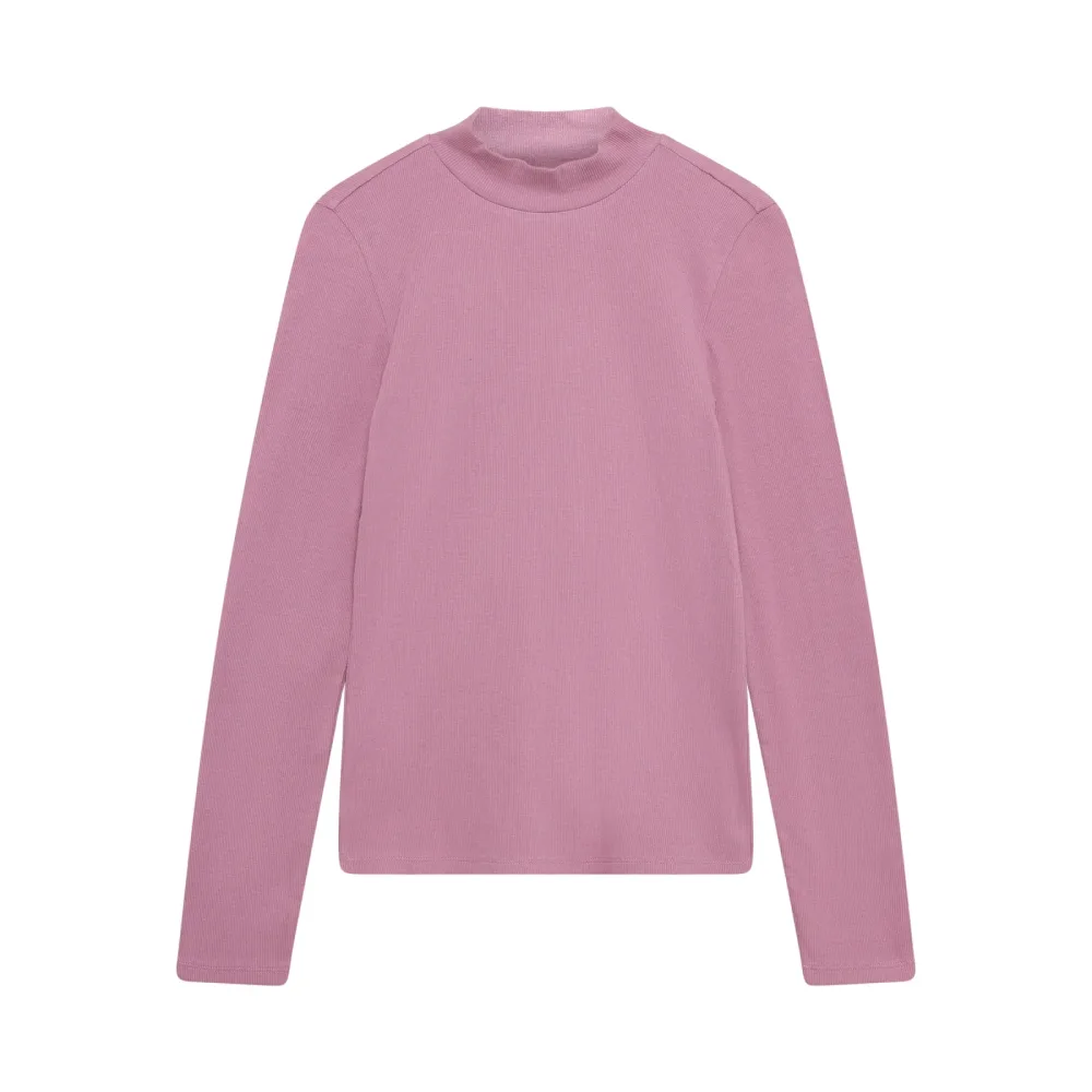 KnowledgeCotton Apparel Damen Rib High Neck Longsleeve