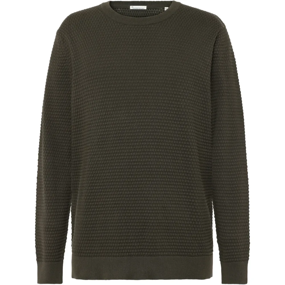 KnowledgeCotton Apparel Herren Vagn Bubble Knit Crew Neck Pullover