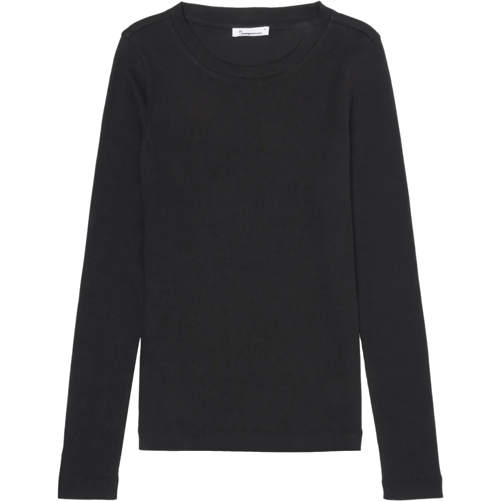 KnowledgeCotton Apparel Damen Rib Scoop Neck Longsleeve