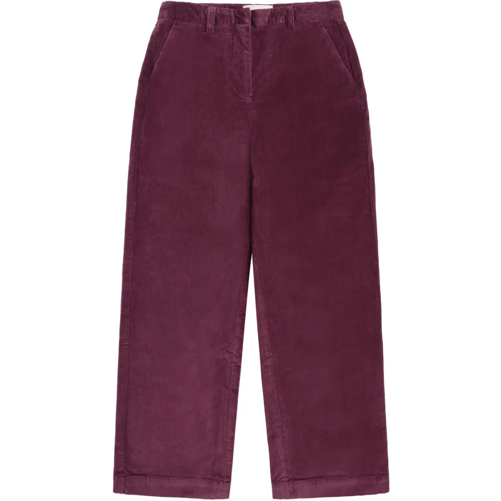 KnowledgeCotton Apparel Damen Posey Wide High-Rise Corduroy Hose