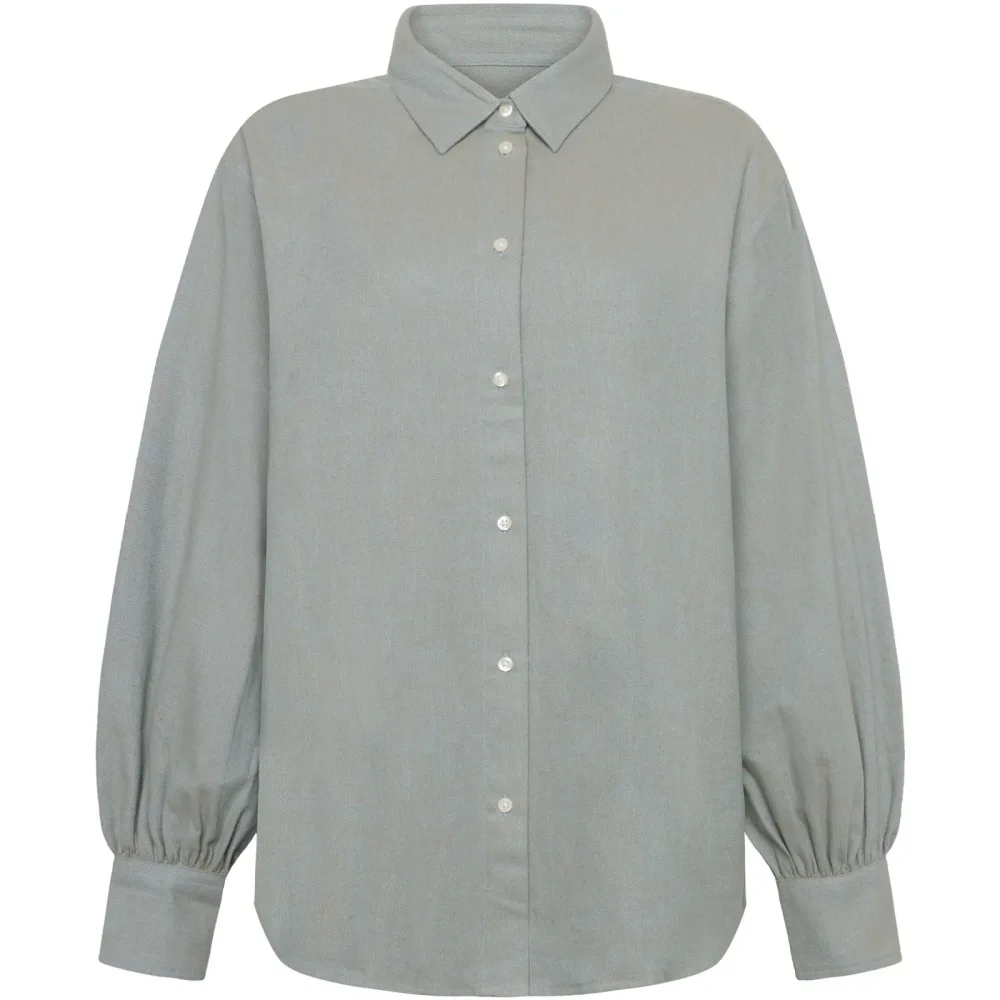 KnowledgeCotton Apparel Damen Fisbone Flanel Balloon Arms Bluse