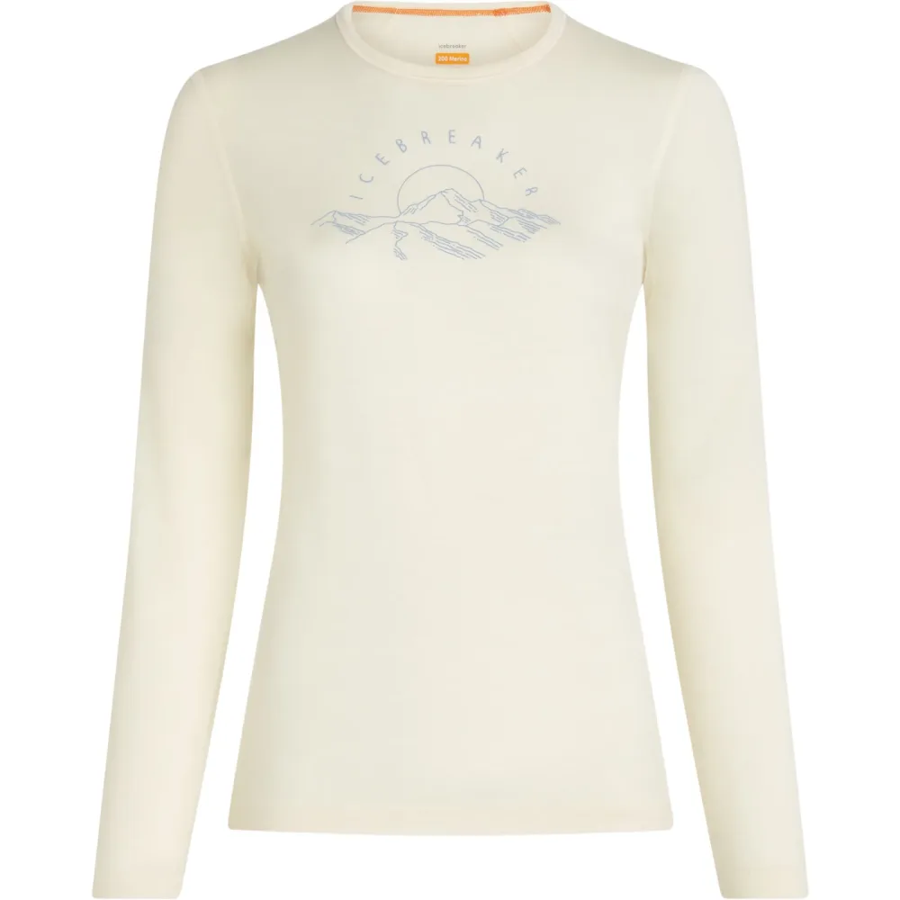 Icebreaker Damen 200 Oasis Sunrise Summit Longsleeve