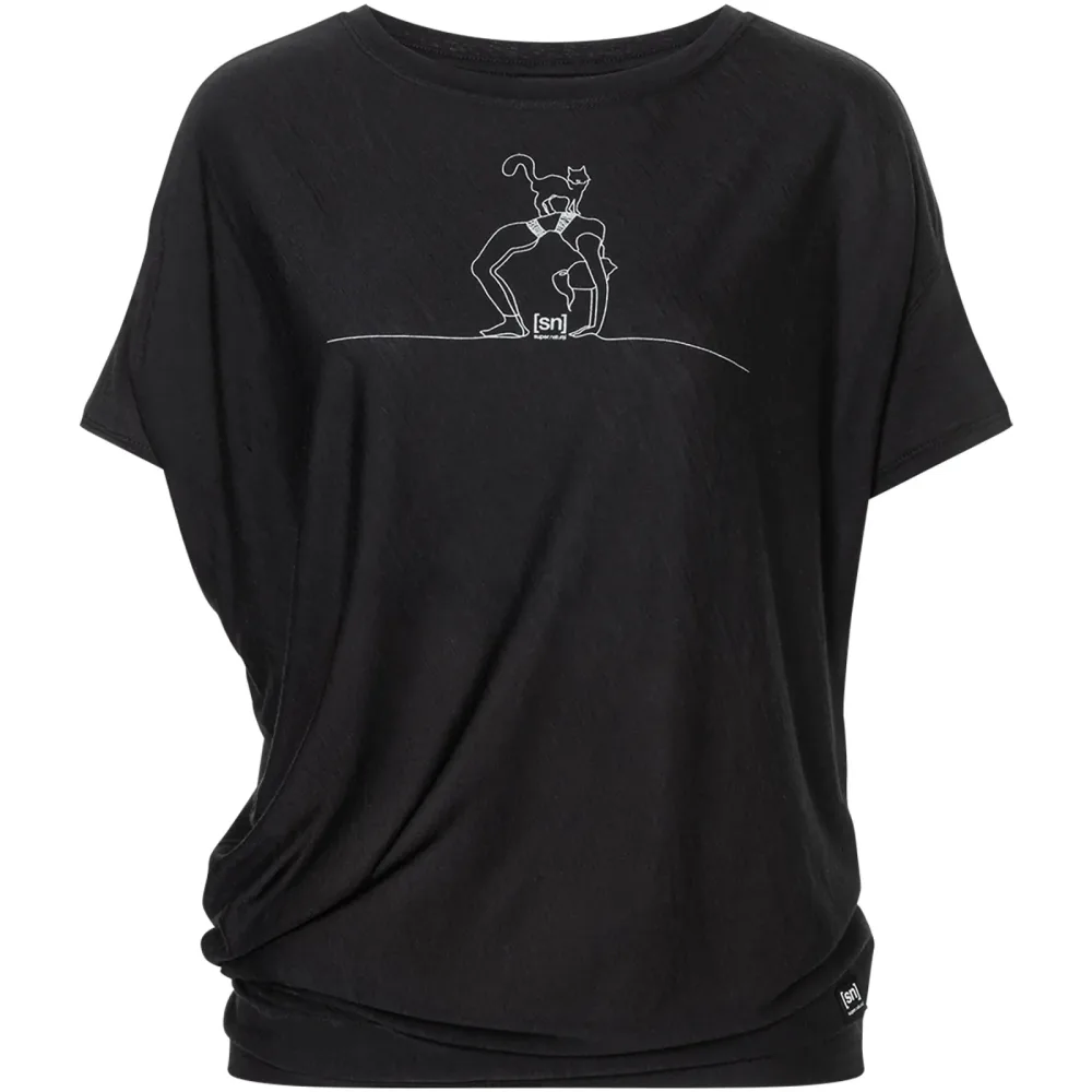 Super.Natural Damen Cat Yoga Loose T-Shirt