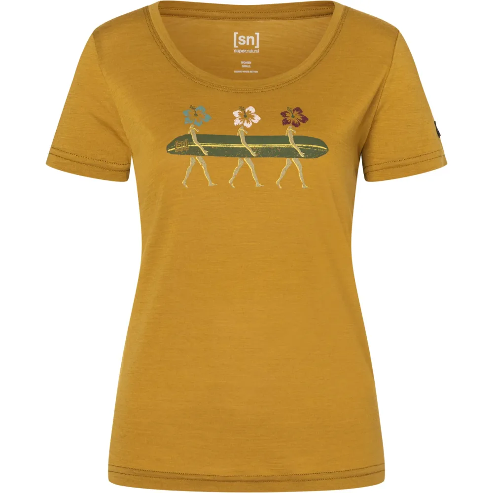 Super.Natural Damen Surfing Flowers T-Shirt