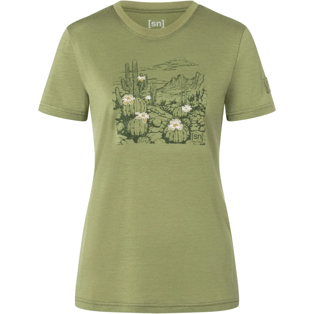 Super.Natural Damen Cactus World Bio J T-Shirt