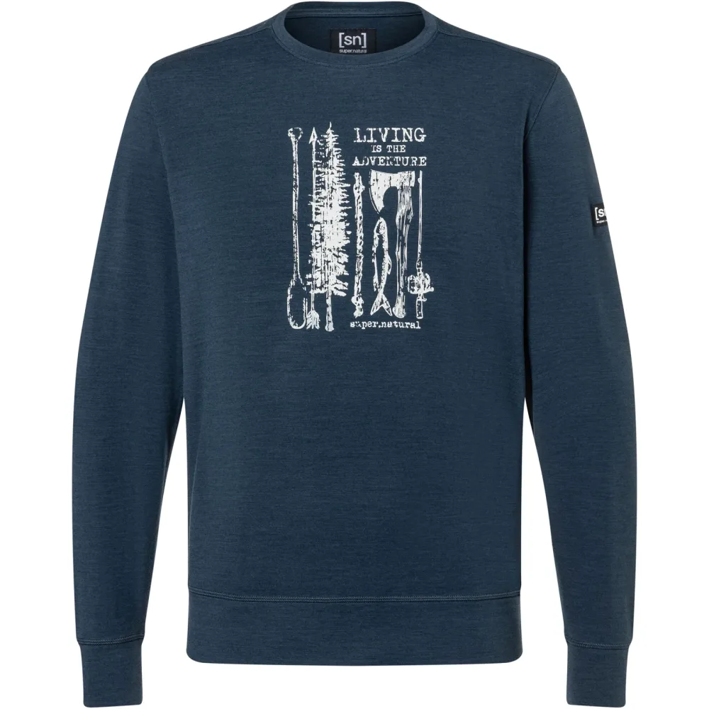 Super.Natural Herren Fishing Adventure Crew Pullover