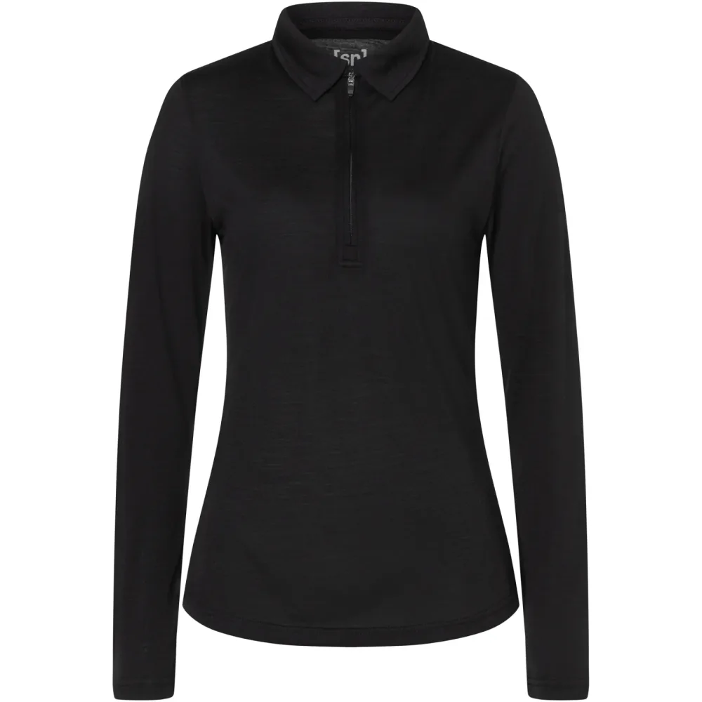 Super.Natural Damen Zip Polo Longsleeve