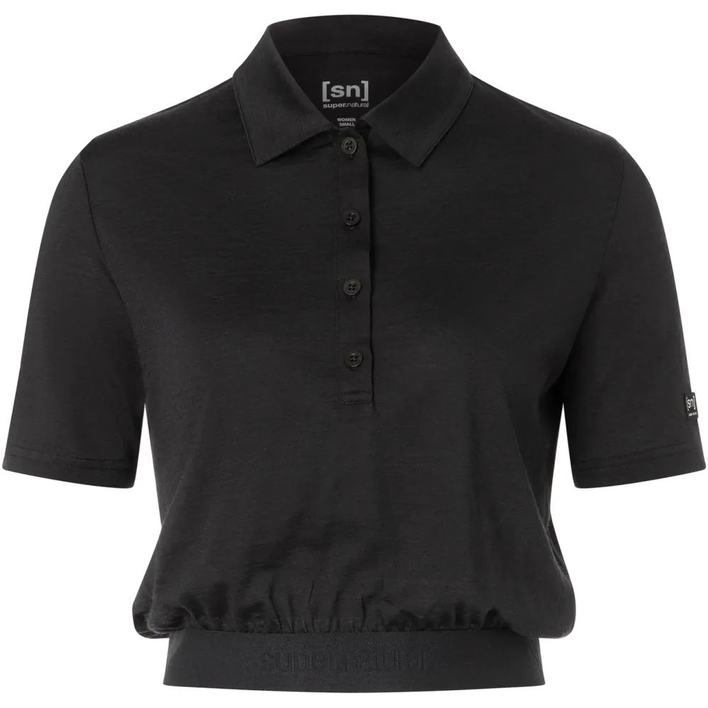 Super.Natural Damen Crop Polo T-Shirt