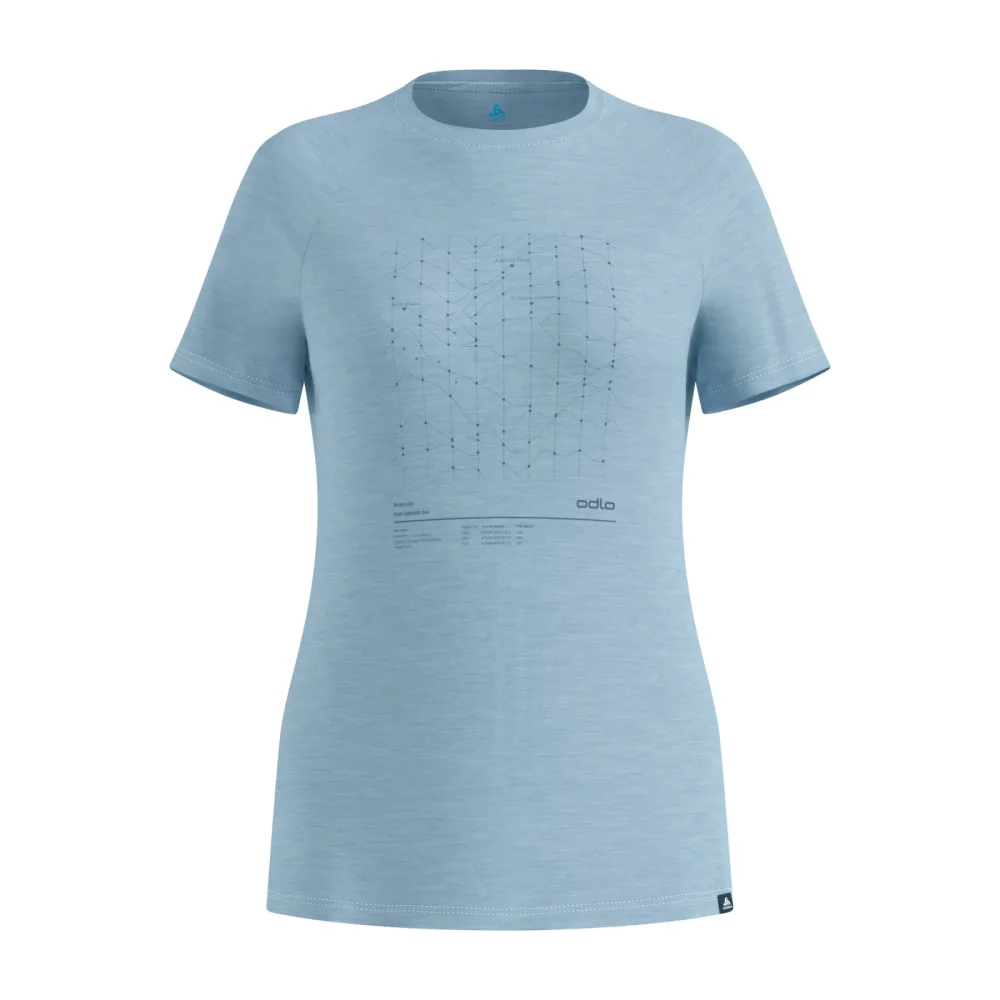 Odlo Damen Merino Tencel Hyper Map T-Shirt