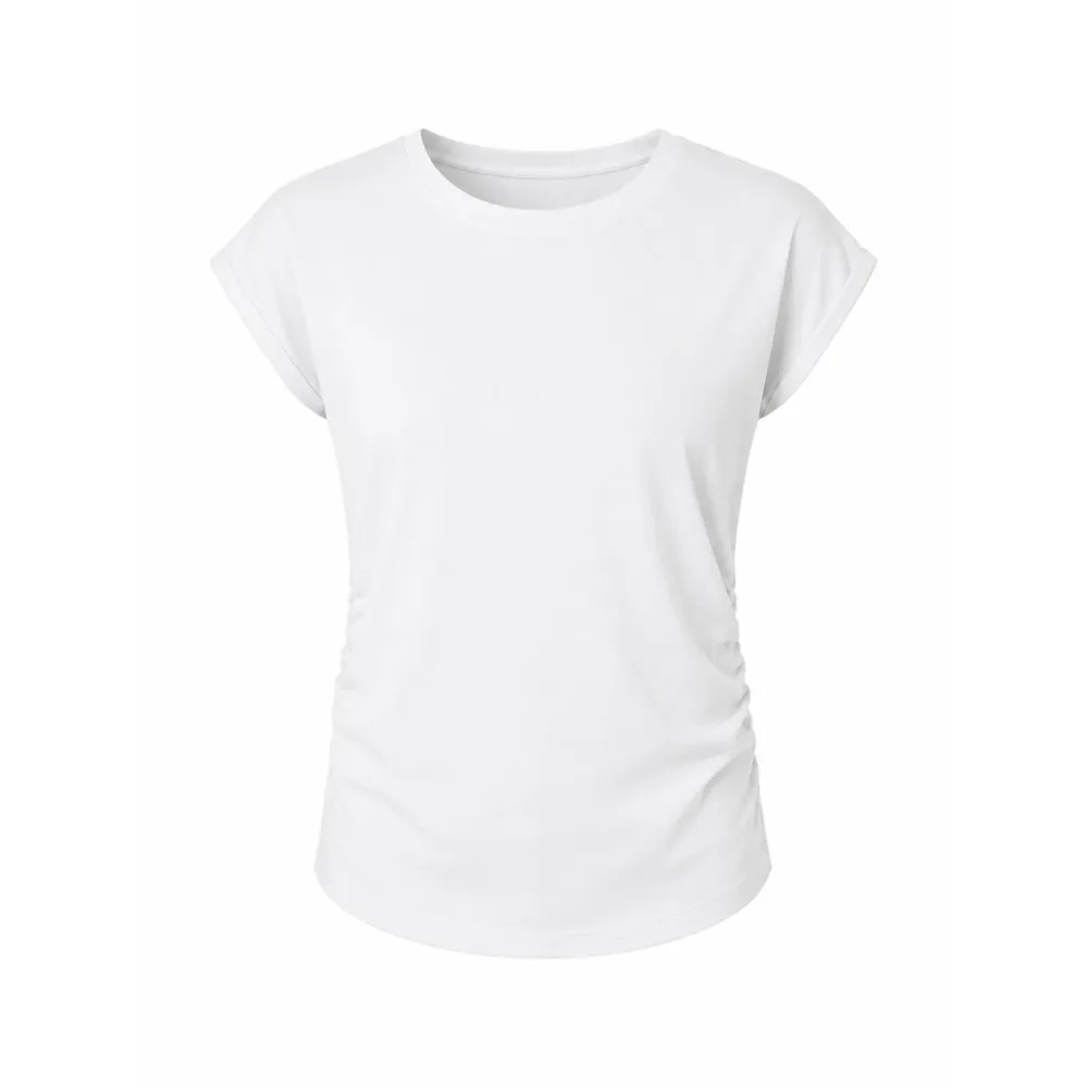 Mandala Damen Side Ruffled T-Shirt