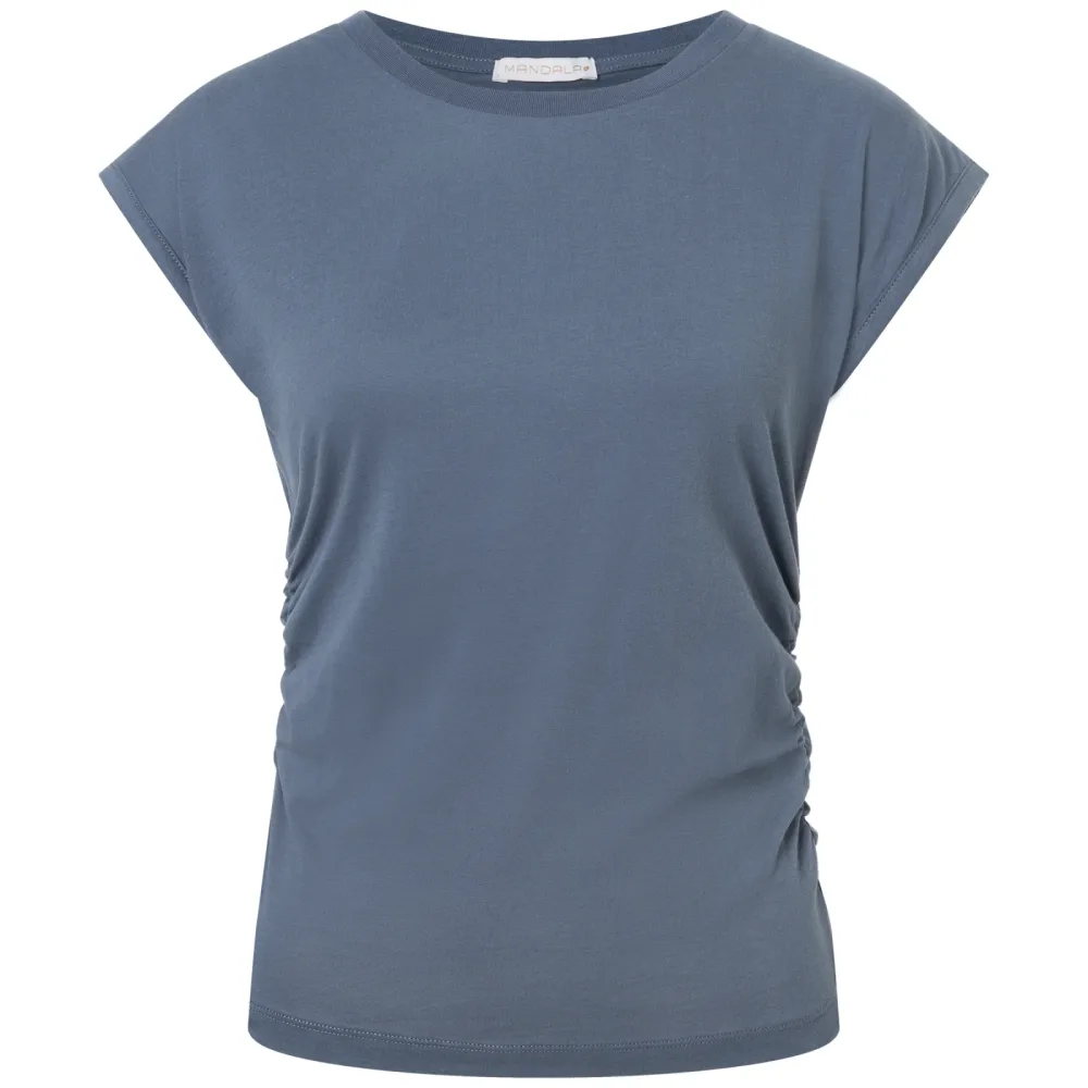Mandala Damen Side Ruffled T-Shirt