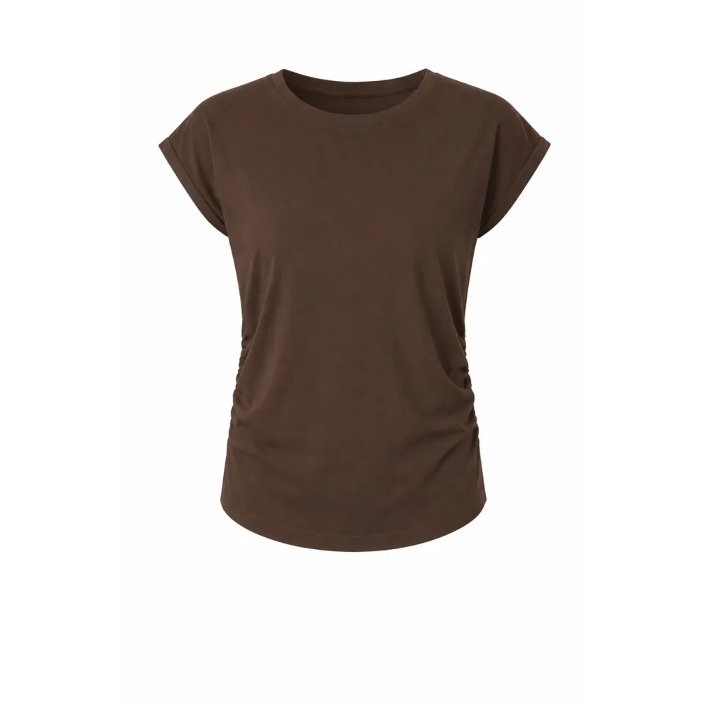 Mandala Damen Side Ruffled T-Shirt