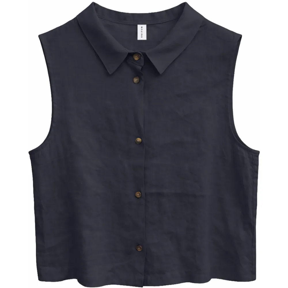 Mazine Damen Sleeveless Linen Bluse