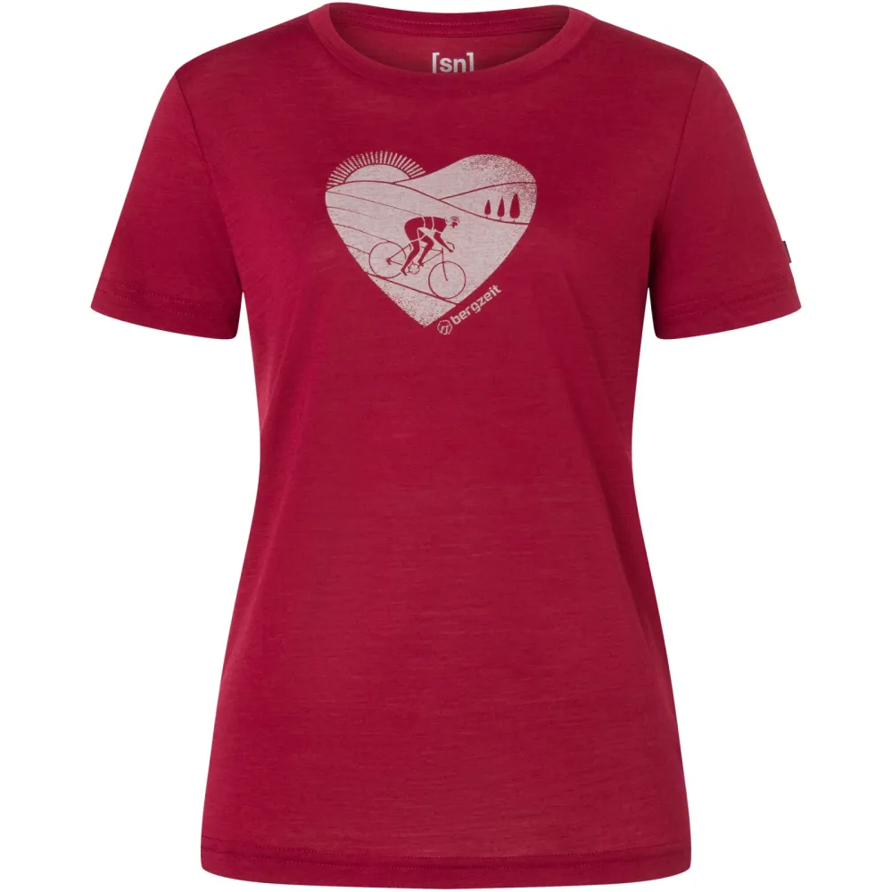Super.Natural Damen Bergzeit Bike Heart T-Shirt