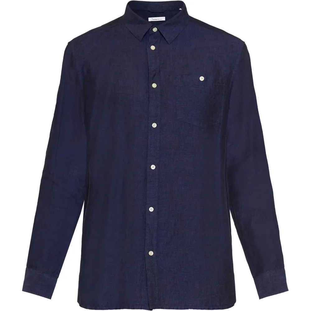 KnowledgeCotton Apparel Herren Linen Hemd
