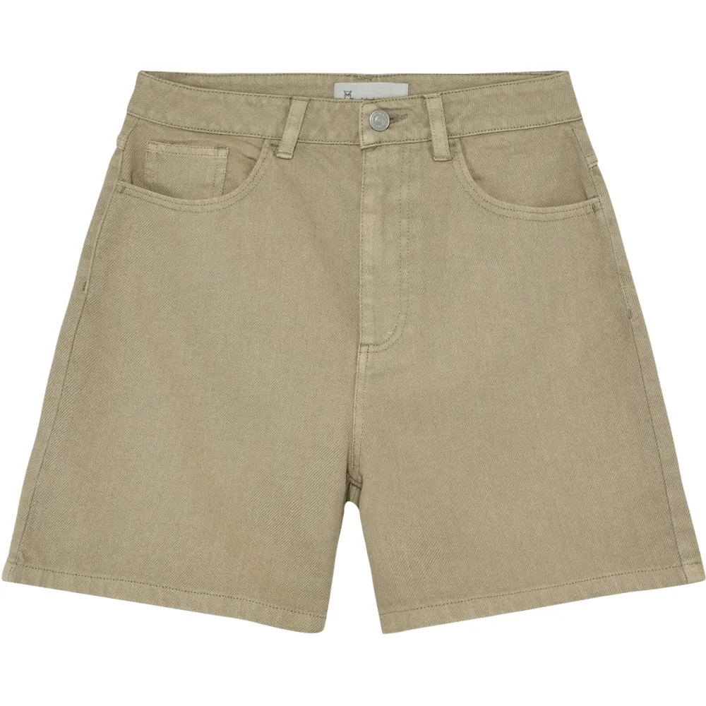 KnowledgeCotton Apparel Damen Gale Straight Mid-Rise Twill Shorts
