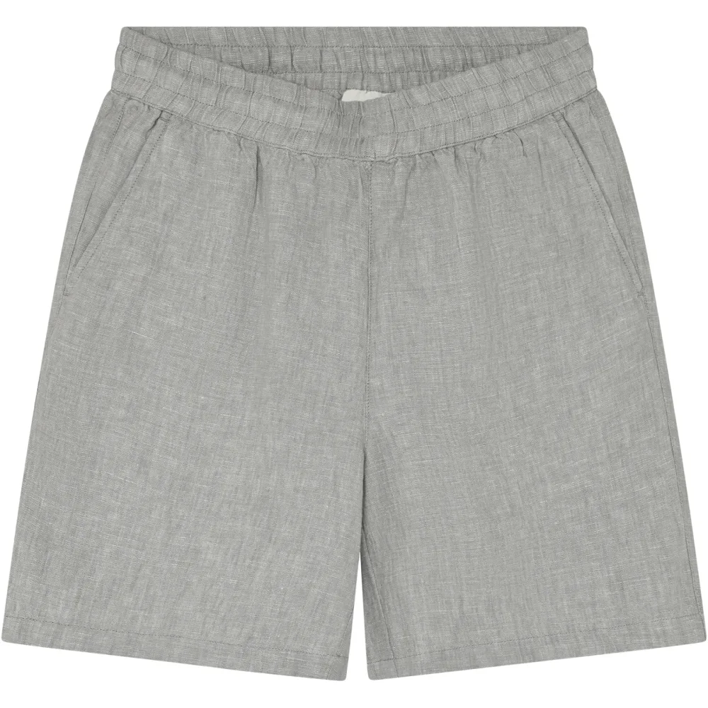 KnowledgeCotton Apparel Damen Posey Wide Mid-Rise Linen Shorts