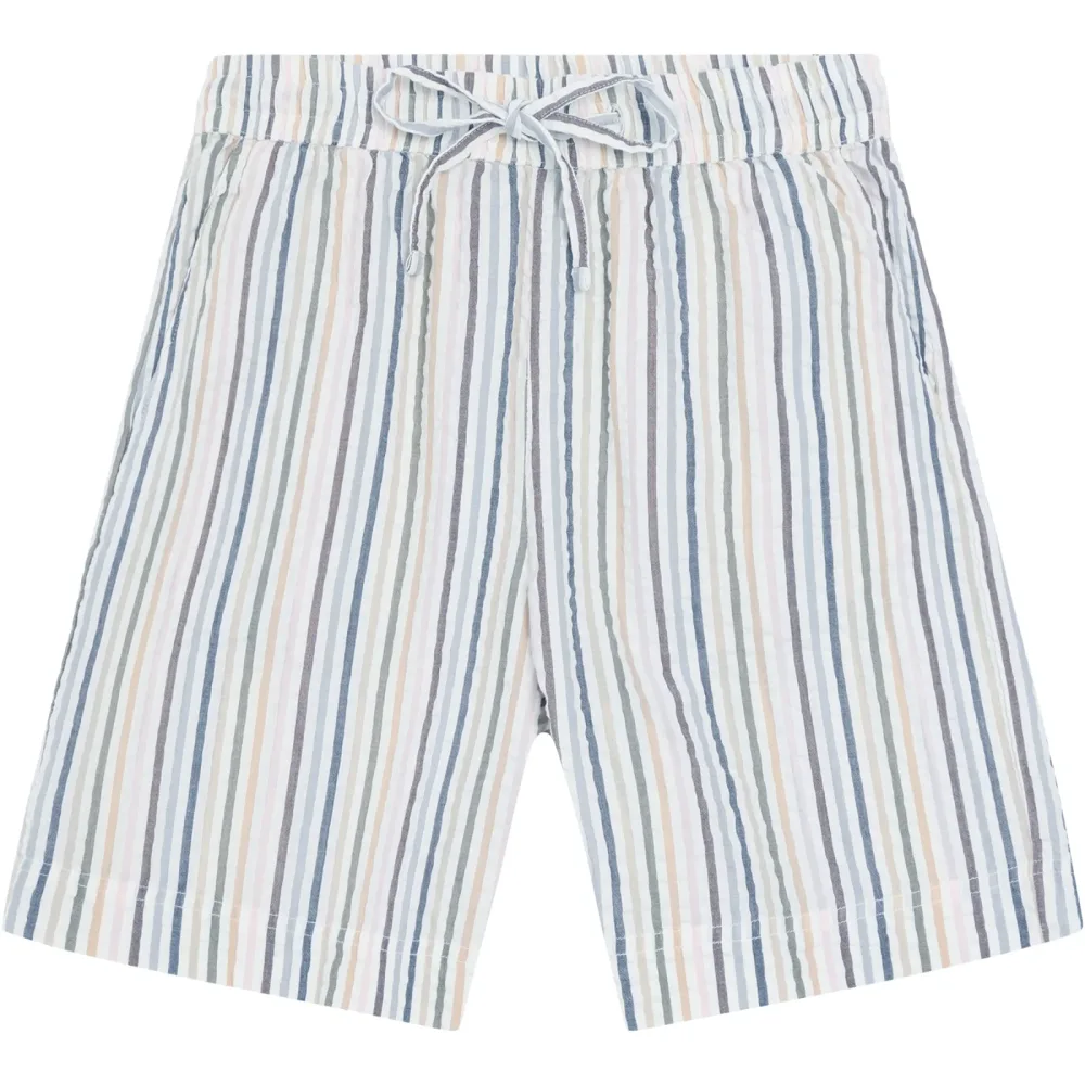 KnowledgeCotton Apparel Damen Posey Seersucker Stripe Shorts