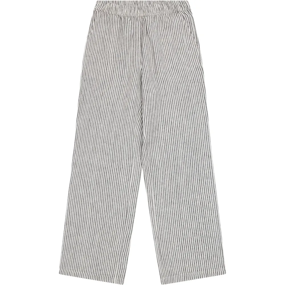 KnowledgeCotton Apparel Damen Posey Linen Stripe Hose