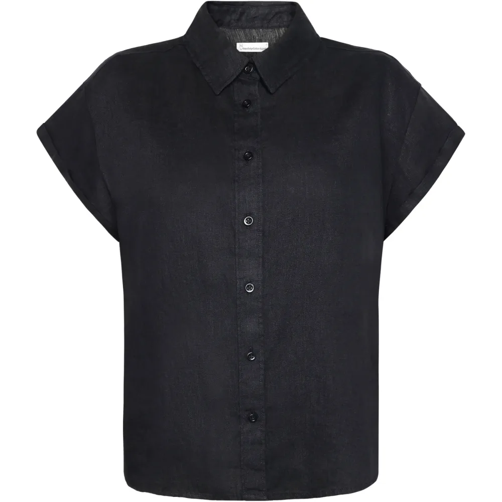 KnowledgeCotton Apparel Damen Aster Fold Up Linen Bluse