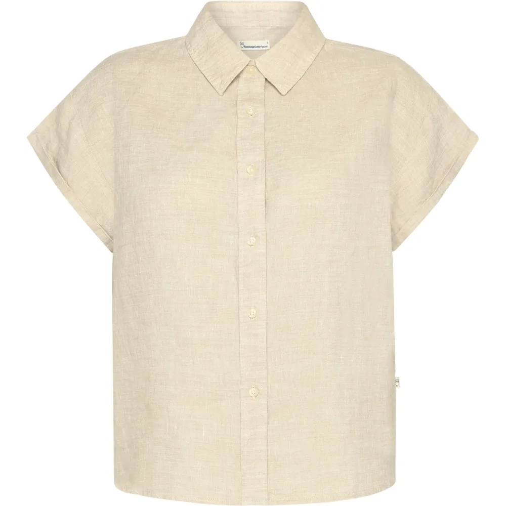KnowledgeCotton Apparel Damen Aster Fold Up Linen Bluse