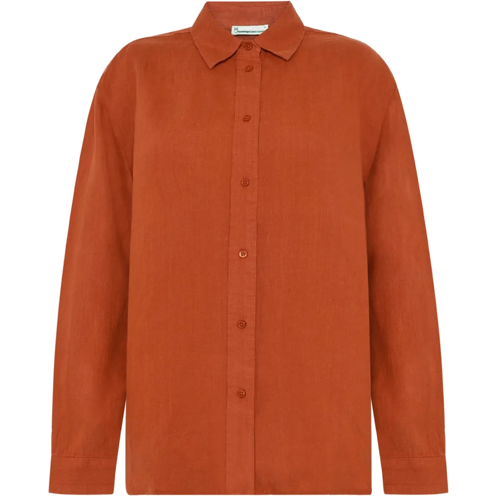KnowledgeCotton Apparel Damen Loose Linen Bluse